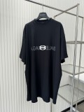 Balenciaga Reverse Letter Double Ring Cover Short Sleeve