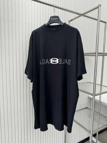 Balenciaga Reverse Letter Double Ring Cover Short Sleeve