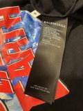 Balenciaga New Letter Print Perforated Short Sleeves
