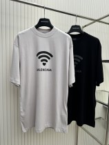 Balenciaga Fashion Wireless Foam Printed Short Sleeved T-shirt