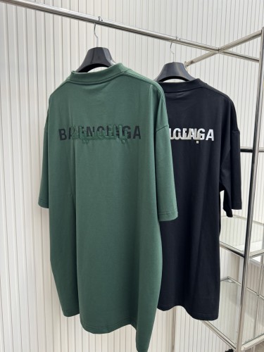 Balenciaga Classic Back Double Layer Embroidered Short Sleeves