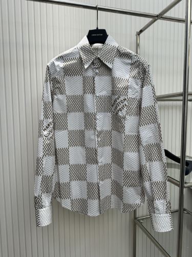 Louis Vuitton Fashion Damier Checkered Long Sleeved Shirt