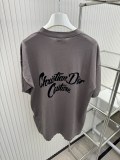 Dior Flocking Logo Embroidered Woolen Short Sleeves