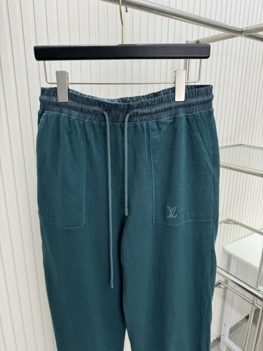 Louis Vuitton Green Small Label Embroidered Knitted Casual Pants