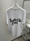 Dior Flocking Logo Embroidered Woolen Short Sleeves