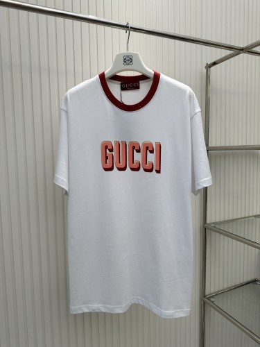 Gucci Collar Contrast Letter Printed Short Sleeved T-shirt