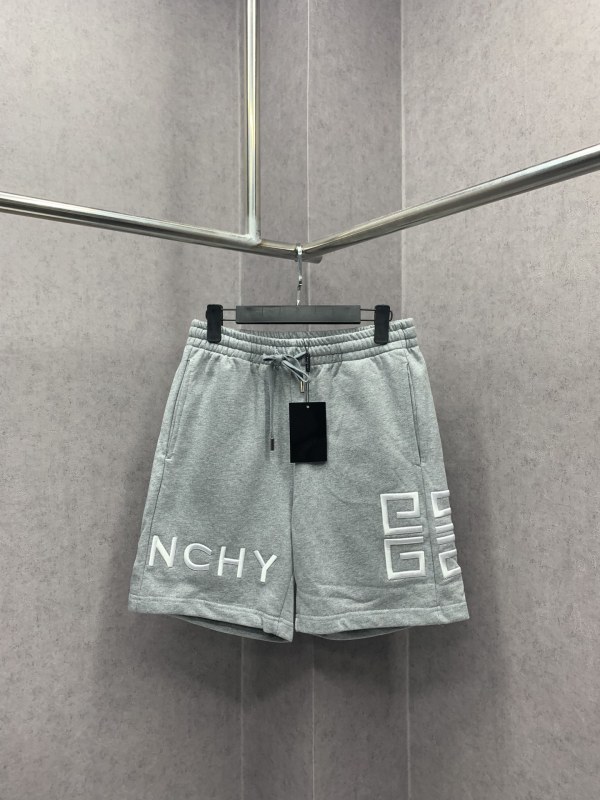Givenchy Classic Side Ribbon Spliced 3D Embroidered Logo Shorts