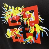 Givenchy High Street Flower Logo Printed Short Sleeve Unisex Simple Versatile T-shirt
