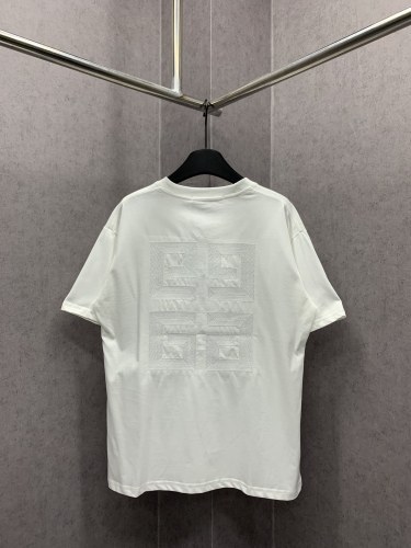 Givenchy Classic Embroidered Logo Short Sleeve Couple Casual Cotton T-shirt