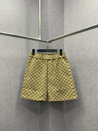 Gucci Street Dark Pattern Full print Jacquard Washed Denim Shorts
