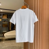 Burberry Classic Micro Label Overlap Printed Cotton Loose Short Sleeves