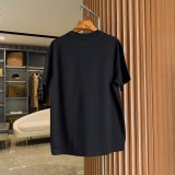 Burberry Classic Micro Label Overlap Printed Cotton Loose Short Sleeves
