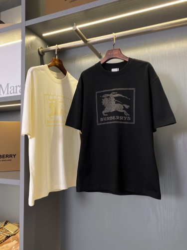 Burberry Micro Label 3D Knight Horse Print T-shirt Couple Versatile Short Sleeves