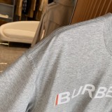 Burberry Classic Micro Label Overlap Printed Cotton Loose Short Sleeves