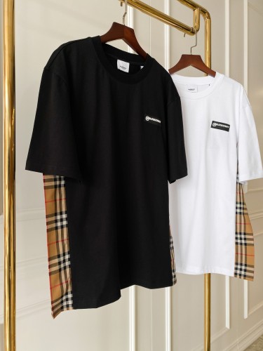 Burberry Classic Vintage Plaid Cut Cotton Loose Short Sleeves