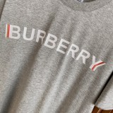 Burberry Classic Micro Label Overlap Printed Cotton Loose Short Sleeves