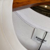 Burberry Classic Micro Label Overlap Printed Cotton Loose Short Sleeves