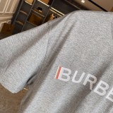 Burberry Classic Micro Label Overlap Printed Cotton Loose Short Sleeves