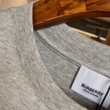 Burberry Classic Micro Label Overlap Printed Cotton Loose Short Sleeves