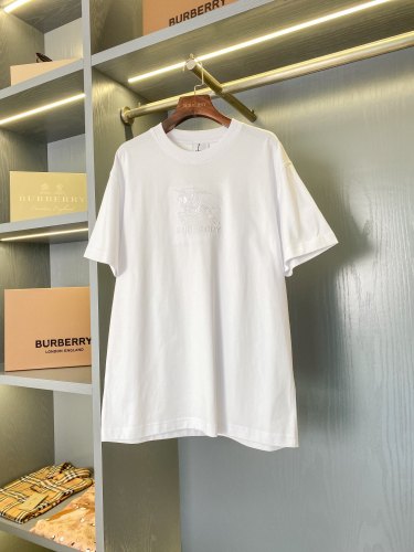 Burberry Equestrian Knight Embroidered Logo T-shirt Couple Casual Short Sleeve