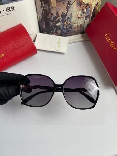Cartier Fashion Fox Head Mirror Leg Large Frame Sunglasses
