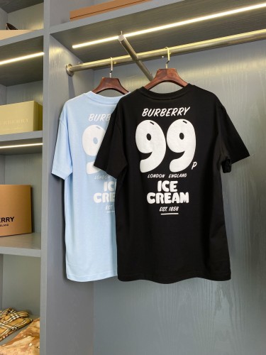 Burberry Ice Cream Print T-shirt Couple Casual Short Sleeves