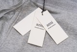 Ami Paris Red Love Sports and Casual Pants Drawstring Guard Pants