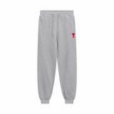 Ami Paris Red Love Sports and Casual Pants Drawstring Guard Pants