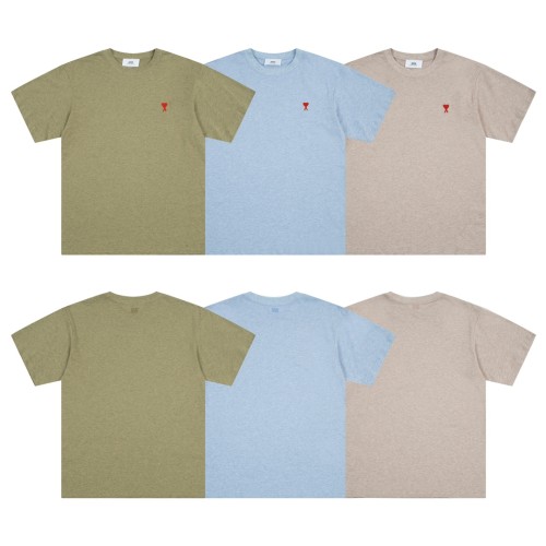 Ami Paris Classic Love Short Sleeved Couple Casual T-shirt