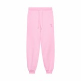 Ami Paris Red Love Sports and Casual Pants Drawstring Guard Pants