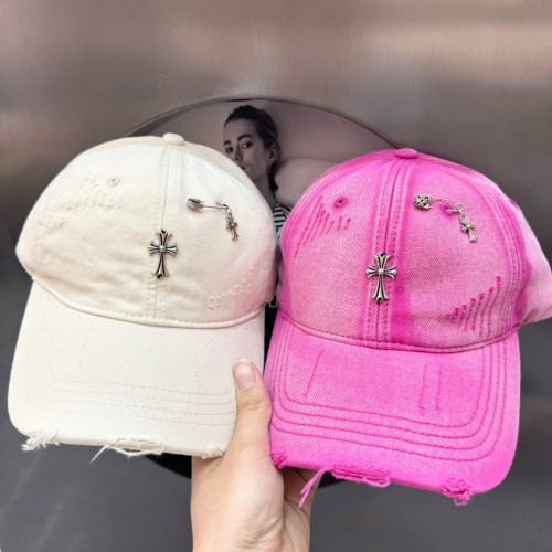 Chrome Hearts New Worn Washed Cotton Baseball Hat Personalized Casual Duck Tongue Hat