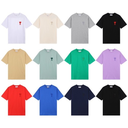 Amiri Love Embroidery Short Sleeve Boyfriend Style Casual T-shirt