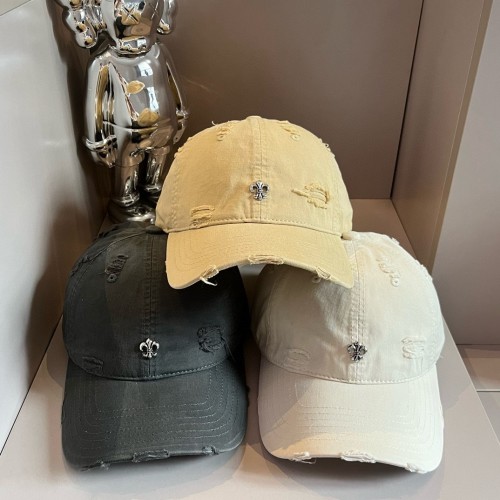 Chrome Hearts New Vintage Perforated Duck Tongue Hat Unisex Sunshade Baseball Hat