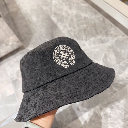 Chrome Hearts Classic Cross Logo Fisherman Hat Personalized Fashion Sunshade Hat
