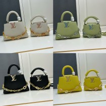Louis Vuitton Mingli Taurillon Cowhide Capsines Mini Handbag