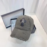 Chrome Hearts Worn Washed Baseball Hat Personalized Casual Duck Tongue Hat