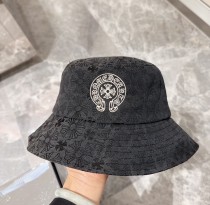 Chrome Hearts Classic Cross Logo Fisherman Hat Personalized Fashion Sunshade Hat