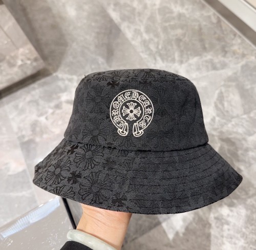 Chrome Hearts Classic Cross Logo Fisherman Hat Personalized Fashion Sunshade Hat