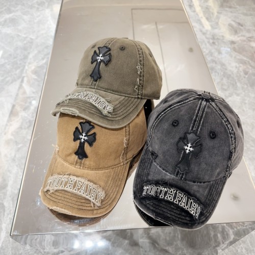 Chrome Hearts Classic Cross Logo Street Style Cotton Baseball Hat