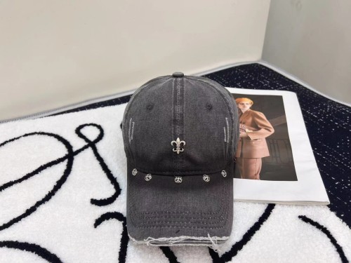 Chrome Hearts Personalized Casual Baseball Hat Couple Washed Broken Duck Tongue Hat