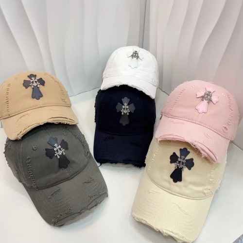 Chrome Hearts Worn Washed Baseball Hat Personalized Casual Duck Tongue Hat