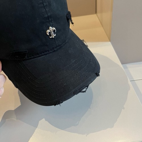 Chrome Hearts New Vintage Perforated Duck Tongue Hat Unisex Sunshade Baseball Hat