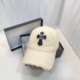 Chrome Hearts Worn Washed Baseball Hat Personalized Casual Duck Tongue Hat