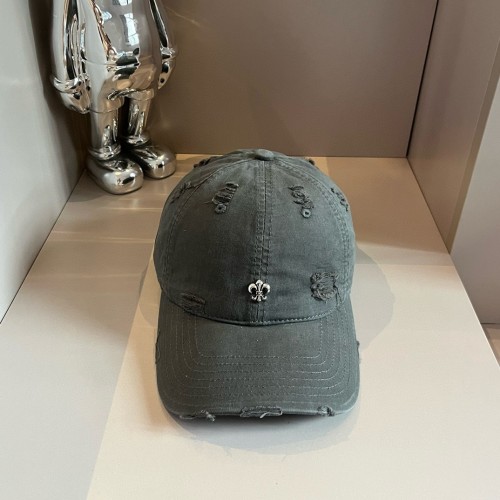 Chrome Hearts New Vintage Perforated Duck Tongue Hat Unisex Sunshade Baseball Hat