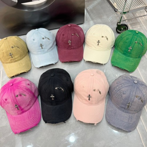 Chrome Hearts New Worn Washed Cotton Baseball Hat Personalized Casual Duck Tongue Hat