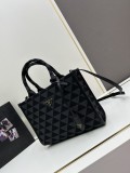 Prada New Embroidered Fabric Tote Bag Size: 28 x 22 x 9cm