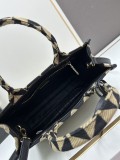 Prada New Embroidered Fabric Tote Bag Size: 28 x 22 x 9cm