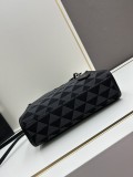 Prada New Embroidered Fabric Tote Bag Size: 28 x 22 x 9cm
