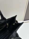 Prada New Embroidered Fabric Tote Bag Size: 39 x 30 x 11cm