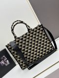 Prada New Embroidered Fabric Tote Bag Size: 39 x 30 x 11cm